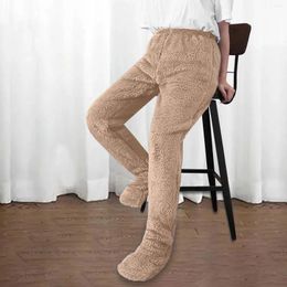 Women's Sleepwear Coral Velvet Stockings Pajama Pants Winter Thick Warmth Ankle Protection Knee Loose Fitting Home