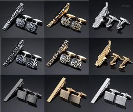 Novelty High Quality Cuff links necktie clip for tie pin for men039s gift Hand tie bars cufflinks clip set Jewelry13065135