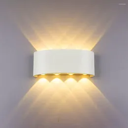 Wall Lamp Modern Light 8W White LED Sconce Up Down Aluminium Waterproof Spot Night For Living Room