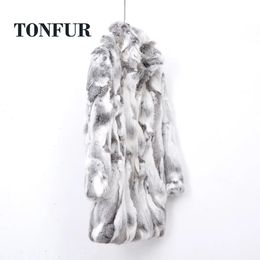 Women's Fur Faux Arrival Standard Collar Vintage Customise Real Whole Rabbit Coat For Women Female M5XL Mandarin Jacket WSR257 231211