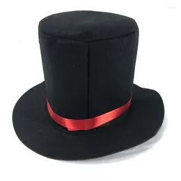 Berets Black Top Hat Magician Bowler Jazz Stage Performances Carnival Fancy Dress Costume