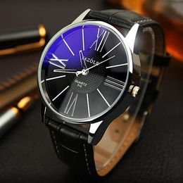 Wristwatches Mens Watches Top 2021 Yazole Watch Men Fashion Business Quartz-watch Minimalist Belt Male Erkek Saat344D