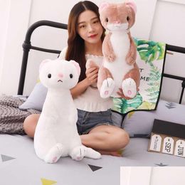 Stuffed Plush Animals Cute Sitting Weasel Peluche Pluszaki Toys Ferret Doll Child Comforting Dolls Soft Baby Room Toy Home Decorat Otl6c