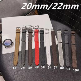 20mm 22mm Watch Bands for Samsung Galaxy Watch 4 classic 46mm 42mm active 2 3 PU Leather Classic Business Bracelet Huawei Watchstr255r