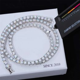Aaa Gems 6.5mm Luxury Tennis Chain Necklace Fashion Tennis Chain Lab Diamond Hip Hop Jewellery Tennis Chain Link