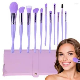 Makeup Brushes 11 Pcs Set High Quality Seahorse Shape With Case Soft And Synthetic For Women