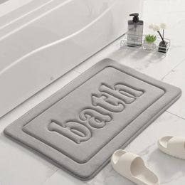 Carpets Absorbent Bath Mat Memory Foam Carpet Nonslip Bathroom Rug Bathtub Side Floor Rugs Shower Room Doormat Toilet Foot pad 231211