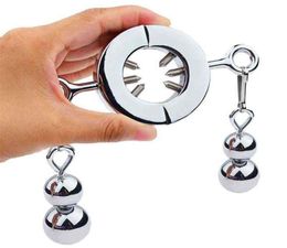 Sex Adult Toy Metal Penis Weight Pendant Scrotum Bondage Ring Bdsm Torture Toys for Men Ball Stretcher Erotic 040823341355820