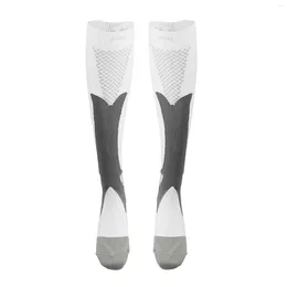 Waist Support Sports Compression Socks Breathable Athletic Comfortable To Wear Muscle Absorption White For Work