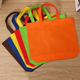 Foldable Large Canvas Shopping Bag Reusable Eco Tote Bag Unisex Fabric Non-Woven Shoulder Bags Grocery Cloth Tote Bags1302C