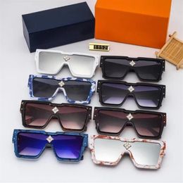 Designer Sunglasses Fashion Summer Beach Glasses Full Frame Letter Rectangle Designer for Man Woman 24 Optional High Quality275v