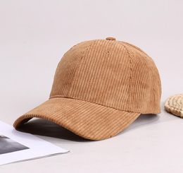 Classic Winter Corduroy Solid Cotton Baseball Caps Vintage Low Profile Dad Hat with Adjustable Strap9279526