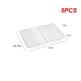 Tools 5PCS Stainless Steel Mat Net Grid Shape Rectangle Grill Grilling Mesh Outdoor Cooking Accessories