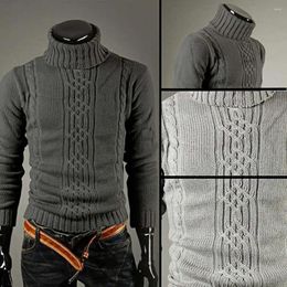 Men's Sweaters Slim Knitted Tops Ribbed Cuffs Simple Casual Sweater Men Tight-fitting