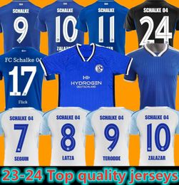 2023 2024 Schalke 04 Soccer Jerseys Home sponsor Kutucu Schopf Serdar 23 24 Ozan Mascarell Ozan TERODDE ZALAZAR BULTER PIERINGER DREXLER LEE FLICK Football Shirts 11