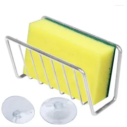 Kitchen Storage Sponge Holder Tray Dish Drainer Soap Rack Sink V Shaped Towel Wall Mounted Basket Shelf For