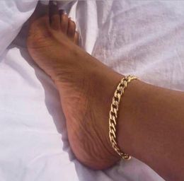 European and American simple titanium steel anklet retro personality wild punk style sexy lady Jewellery gift9436198