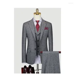 Men's Suits Custom Made Groom Wedding Dress Blazer Pants Business High-end Classic Trousers SA04-36999
