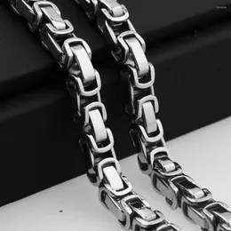 Chains Charming 5mm Byzantine Box Chain 316L Stainless Steel Mens Boys Silver /Gold Color Link Necklace Bracelet Jewelry