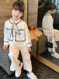 Clothing Sets Girls Designed 2pcs Luxury Clothes Top Pants Set Fashion Children Autumn Winter Outfit for 1 9Years Kids Tracksuit 231211