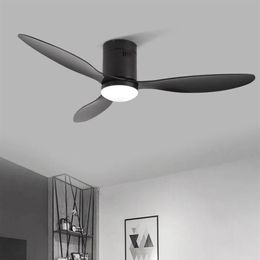 Pendant Lamps Black Inverter Ceiling Fan Lights Dining Room Living Light Dinning238p
