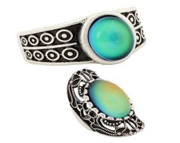 High Quality Mood Rings Online Antique Silver Plated Colour Change Alloy Ring RS0070343164875