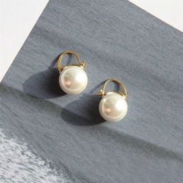 Top quality hook earring with white peral and grey Colour for women simple design wedding Jewellery gift PS8706237K