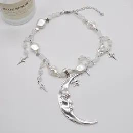 Pendant Necklaces Big Moon Charm Star Clavicle Chain Crescent-Moon Necklace
