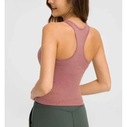 Rib Yoga Tank Tops with Padded Bra Racerback Beautiful Back Women's Sports Vest Running Fiess Underwear Gym Clothes Workout Exercise 688ssss