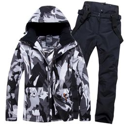 Other Sporting Goods Ski Suit Men's Thickened Waterproof Breathable Veneer Double Board Clothes Winter Snow Warm Equipment 231211