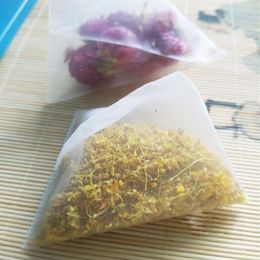 Nylon Tea Philtre Bag Transparent Bags Empty Pyramid Tea Bag Heat Sealed 1000pcs lot3314