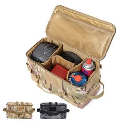 Cords Slings and Webbing 600D MOLLE Pouch Outdoor Camping Storage Bag Basket Gas Tank Stove Canister Pot Carry Sack Picnic Cookware Organizer 231211