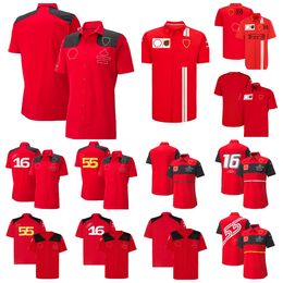 2023 Summer Hot F1 Team Shirts Red Racing Shirts for Men and Women F1 Official T-shirt Plus Size Customization
