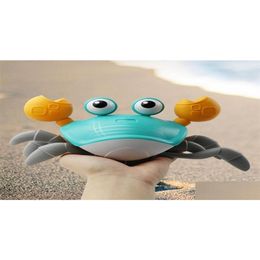 Bath Toys Baby Toy Water Game Clockwork Infant Swim Big Crab Bathtub Animals Bathroom Summer Beach For Kids Children Girls Drop Delive Dh04M