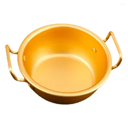 Bowls Flat Skillet Instant Noodle Bowl Multi-function Serving Daily Use Soup Pot Aluminium Alloy Salad Reusable