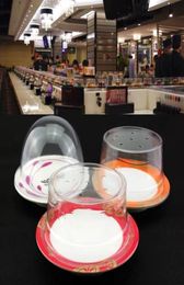 Plastic Lid For Sushi Dish Kitchen Tool Buffet Conveyor Belt Reusable Transparent Cake Plate Food Cover Restaurant Accessories SN53474046