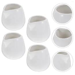 Dinnerware 4 Pcs Ceramic Creamer Container Dispenser Western Style Milk Cups Ceramics Syrup Pitcher Small Mini Coffee Pot