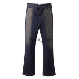 Men's Pants Y2k Straight Jeans for Men Washed Vintage Harajuku Baggy Flare Pants Patchwork Streetwear Casual Oversized Denim Trousers J231208