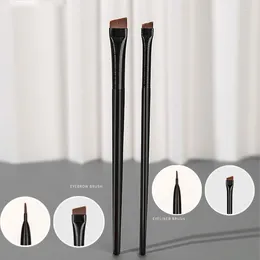 Makeup Brushes Professional Black Eyebrow Inclined Flat Angled Brush Tool Wooden Pole Eyeliner Eyeshadow Eye Brow Women Cosmetic Tools