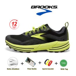 Brook Cascadia Brooks 16 Mens Running Shoes Hyperion Tempo Triple Black White Grey Yellow Orange Mesh Fashion Trainers Outdoor Mens Sports Jogging Sneakers 40-45