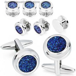 Cuff Links HAWSON Shinny Cufflinks Tuxedo Studs Set for Men's Dress Shirt - Best Gifts for Wedding Formal Event Multicolor Available Q231211