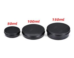 Empty Case Tin Aluminium Circular Black Container Cosmetic Jars Helical Thread Cover Organisers Can Metal Makeup Candy Snacks 2 2ml9392678