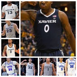 Custom College Jerome Hunter Xavier Basketball Jerseys Mens Women Youth All stitched Desmond Claude Brad Colbert Ian Sabourin Michael Wolf Abou Ousmane