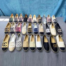 Designers Casual Shoes Women Espadrilles Summer Luxurys ladies flat Beach Half Slippers fashion woman Loafers Fisherman canvas Shoe Eur35-40