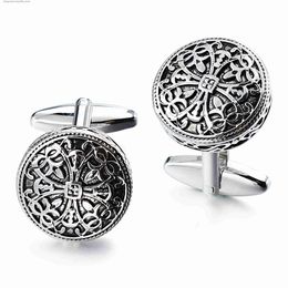 Cuff Links Button Covers For Mens Shirts With Vintage Enamel Hollow Pattern Tuxedo Shirt Cufflinks And Studs For Men Wedding Accessories Q231211