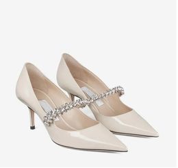 JC Jimmynessity Choo Pump Bestquality Bing Summer Wedding Luxury Dress Shoes High Heels Women Crystal Pearl Strap Womens Pumps Point Toe Sexy Lady Walking Shoe Eu354