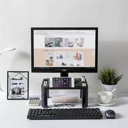 1PC Adjustable Home Office Desktop Monitor Stand Self Assembly LCD TV Laptop Rack Computer Screen Riser Shelf Y200429309z