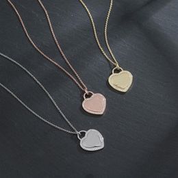 Fashion Luxury Beaded necklace return to heart tag series jewelry designer gold silver rose with diamonds necklaces party jeweller265E