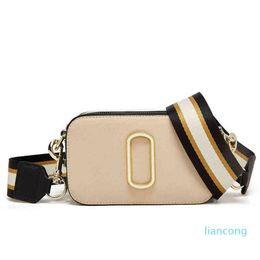 NXY Evening Bags 2022 Korean version new texture women's bag m wide shoulder strap J fashion Colour matching camera Single Sho269h