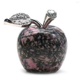 Pendant Necklaces Natural 25MM Rhodochrosite Apple Crafts For Home Living Room Decoration Gifts Gemstone Statue Figurines